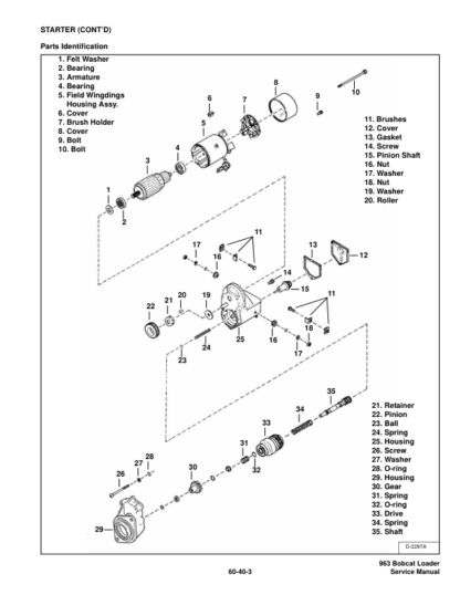Bobcat 963 Skid Steer Loader Service Manual 6900988 - Image 8