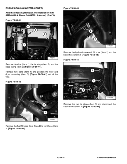 Bobcat A300 All-Wheel Steer Loader Service Manual SN 539911001 540011001 - Image 10