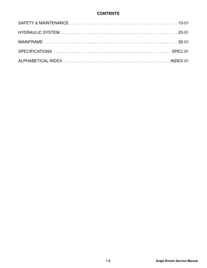Bobcat Angle Broom 84V Service Manual - Image 3