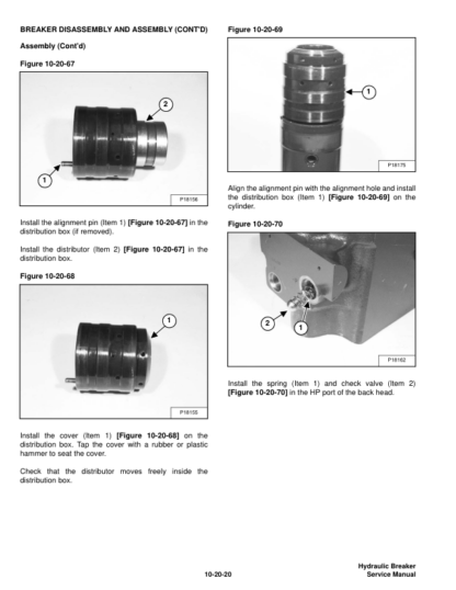 Bobcat B700 B850 B950 B1400 Hydraulic Breaker Service Manual - Image 9