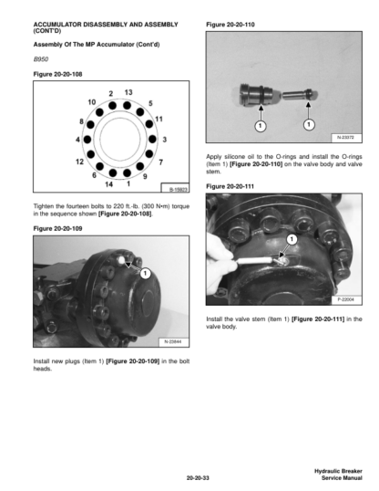 Bobcat B700 B850 B950 B1400 Hydraulic Breaker Service Manual - Image 5