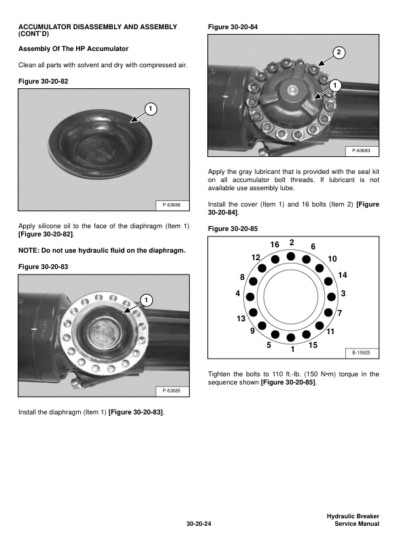 Bobcat B700 B850 B950 B1400 Hydraulic Breaker Service Manual - Image 8