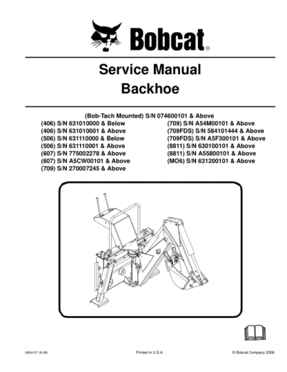 Bobcat Backhoe Service Manual - Image 2