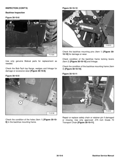 Bobcat Backhoe Service Manual - Image 6