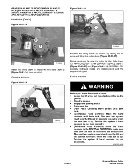 Bobcat Brushcat Rotary Cutter Service Manual - Image 6