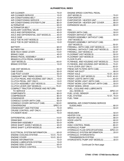 Bobcat CT440 CT445 CT450 Compact Tractor Service Manual - Image 3
