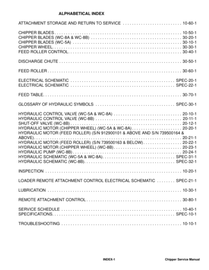 Bobcat Chipper WC-5A WC-8A WC-8B Service Manual - Image 3