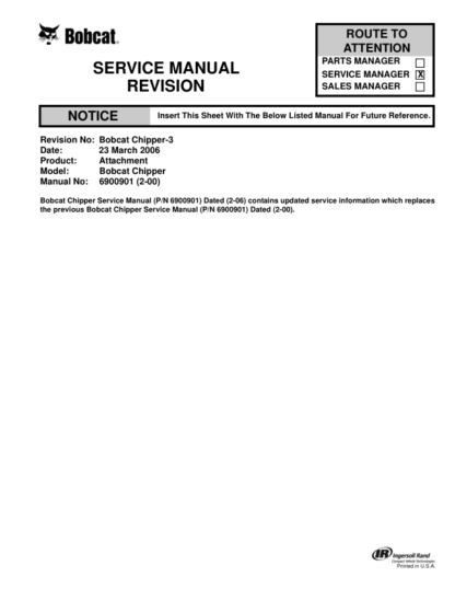 Bobcat Chipper WC-5A WC-8A WC-8B Service Manual - Image 6