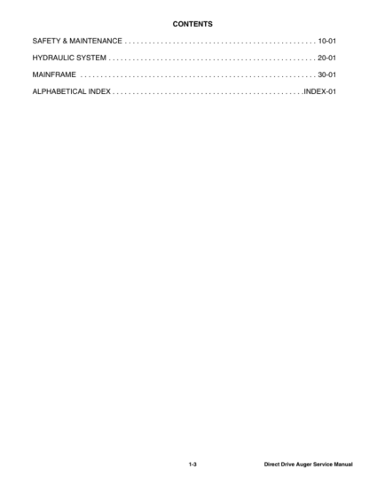 Bobcat Direct Drive Auger Service Manual - Image 4