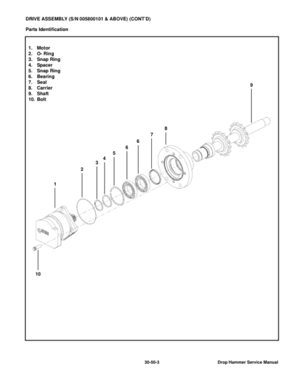 Bobcat Drop Hammer Service Manual SN 005800101 A78D00101 - Image 9