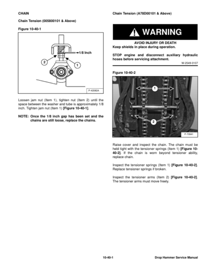 Bobcat Drop Hammer Service Manual SN 005800101 A78D00101 - Image 5