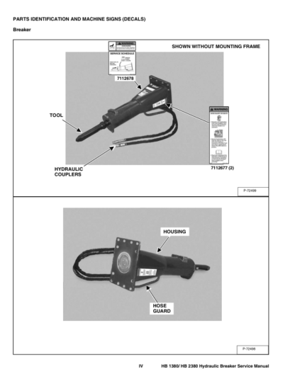Bobcat HB1380 HB2380 Hydraulic Breaker Service Manual - Image 5