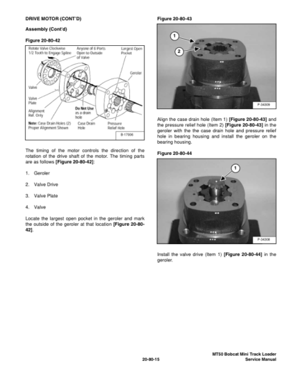Bobcat MT50 Mini Track Loader Service Manual SN 520611001 522411001 - Image 8