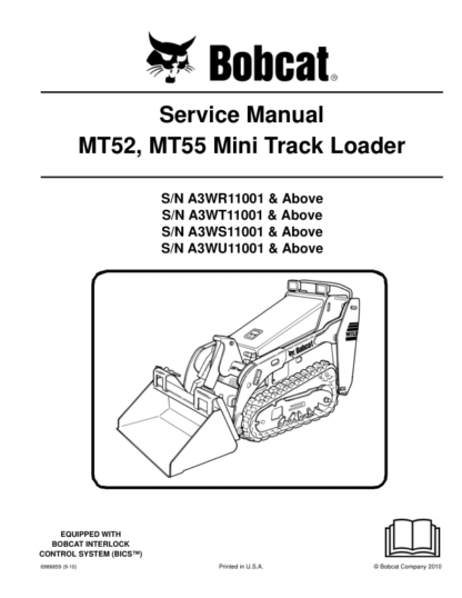 Bobcat MT52 MT55 Mini Track Loader Service Manual 2010 - Image 2