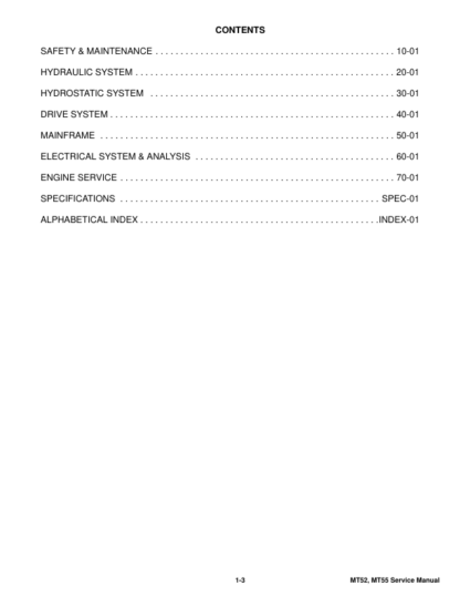 Bobcat MT52 MT55 Mini Track Loader Service Manual 2010 - Image 3
