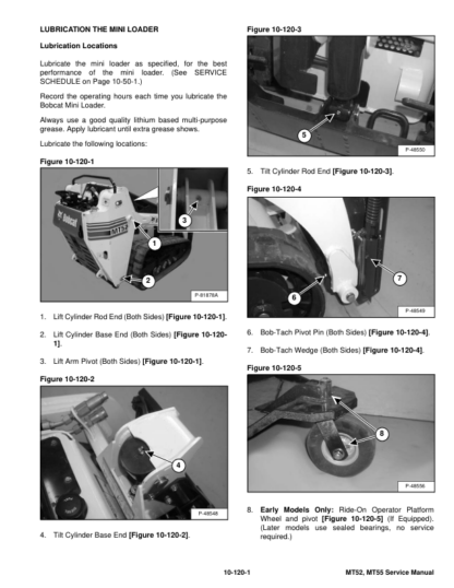 Bobcat MT52 MT55 Mini Track Loader Service Manual 2011 - Image 9