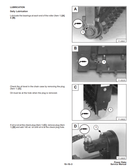 Bobcat Power Rake Attachments Service Manual SN 925100101 - Image 7