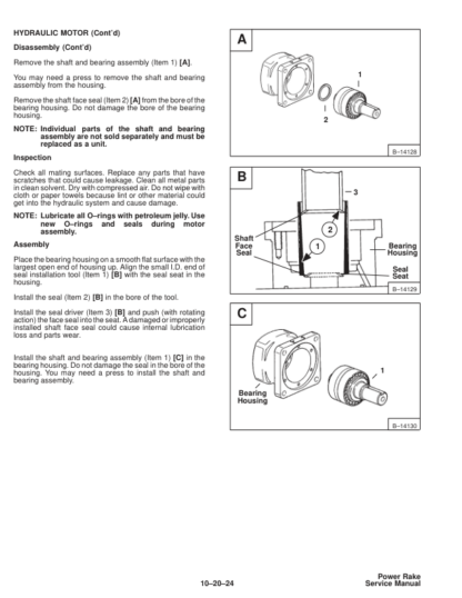 Bobcat Power Rake Attachments Service Manual SN 925100101 - Image 6
