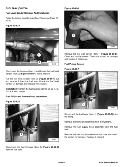 Bobcat S100 Skidsteer Loader Service Manual SN A2G711001 A89L11001 2011 - Image 6