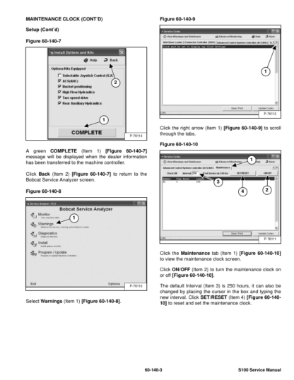 Bobcat S100 Skidsteer Loader Service Manual SN A2G711001 A89L11001 - Image 7