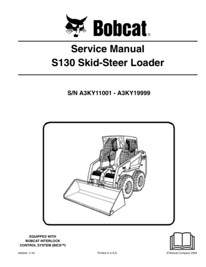 Bobcat S130 Skidsteer Loader Service Manual - Image 2