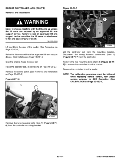 Bobcat S130 Skidsteer Loader Service Manual - Image 9
