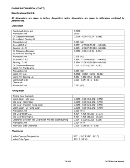 Bobcat S175 Skidsteer Loader Service Manual SN A3L520001 - Image 10