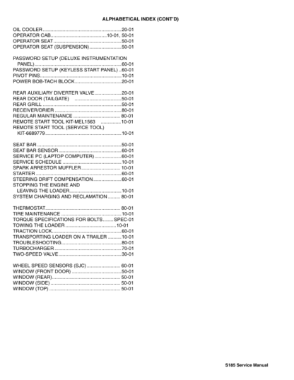 Bobcat S185 Skidsteer Loader Service Manual 2010 Edition - Image 4