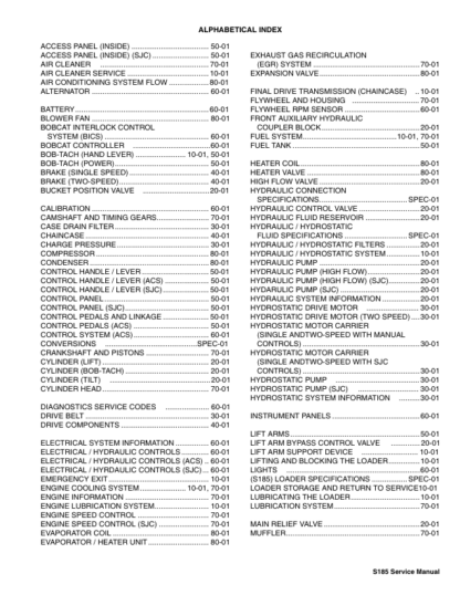 Bobcat S185 Skidsteer Loader Service Manual 2010 Edition - Image 3