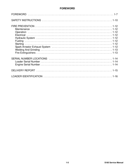 Bobcat S185 Skidsteer Loader Service Manual 2011 Edition - Image 4