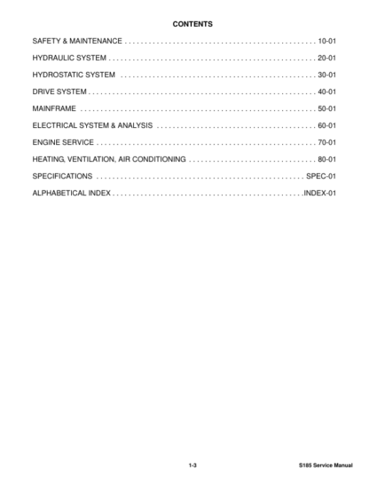 Bobcat S185 Skidsteer Loader Service Manual 2011 Edition - Image 3