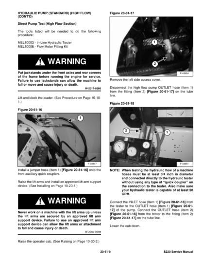 Bobcat S220 Skidsteer Loader Service Manual SN A5GK11001 A5GL11001 - Image 7