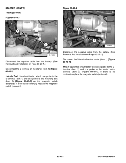 Bobcat S70 Skidsteer Loader Service Manual SN A3W611001 A3W71100 - Image 6