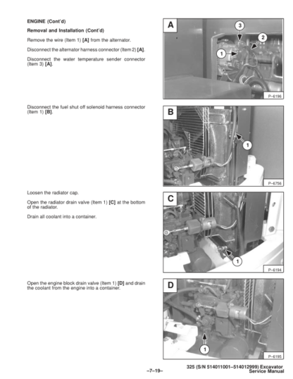 Bobcat X325 Excavator Service Manual SN 514011001–514012999 - Image 11