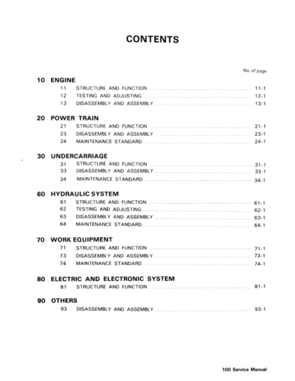 Bobcat X100 Excavator Service Manual - Image 3