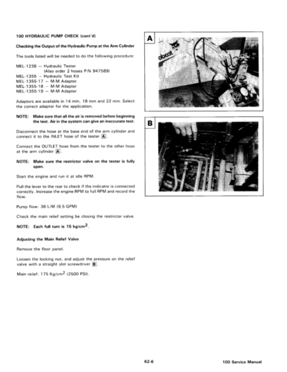 Bobcat X100 Excavator Service Manual - Image 6