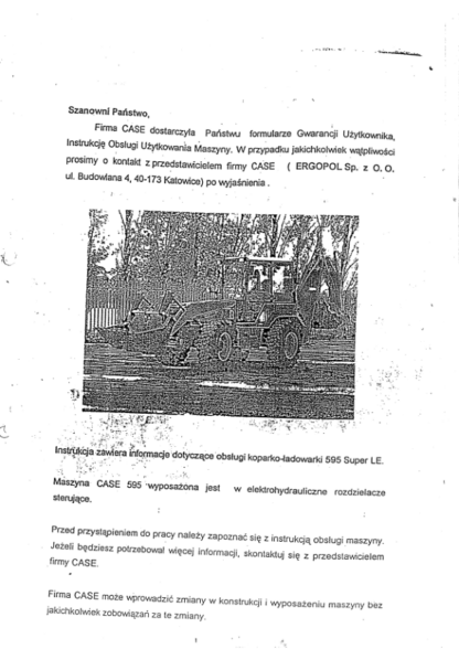 CASE 595 SLE LSP Backhoe Loader Operator Manual PL - Image 5