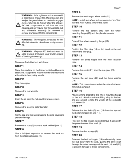CASE 750 760 860 960 965 Loader Backhoe Service Manual - Image 8