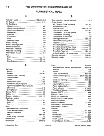 CASE 780C Construction King Loader Backhoe Parts Catalog - Image 5