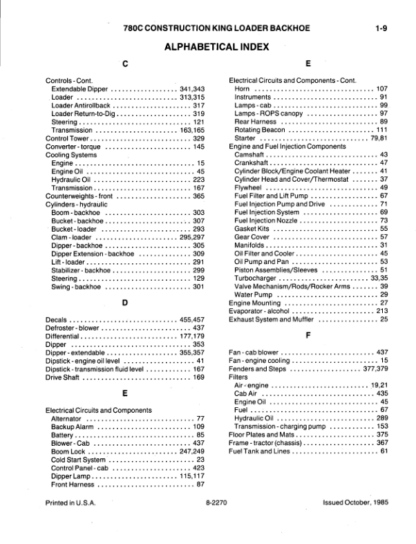 CASE 780C Construction King Loader Backhoe Parts Catalog - Image 6
