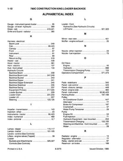 CASE 780C Construction King Loader Backhoe Parts Catalog - Image 7