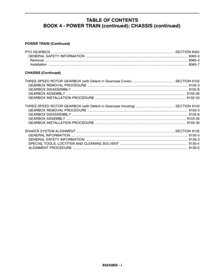 CASE IH Axial Flow 5088 6088 7088 Combine Service Manual - Image 4