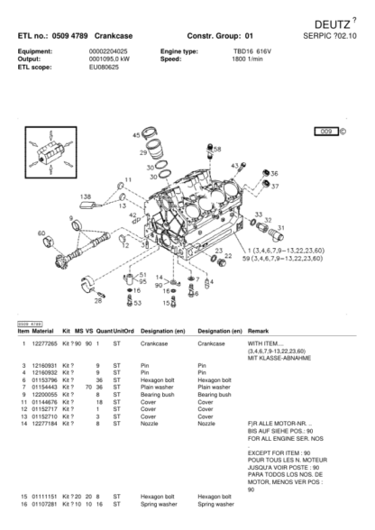 Deutz TBD 616 V16 Engine Parts Catalog - Image 7