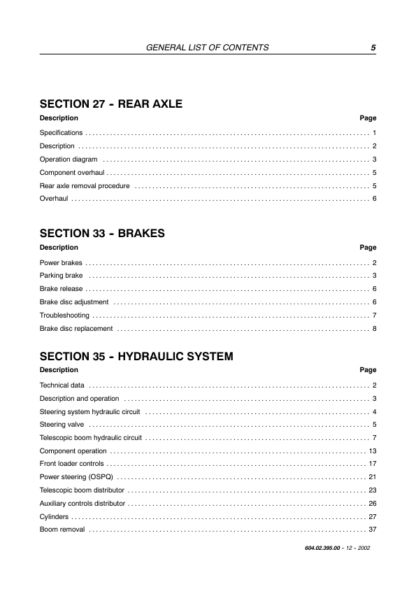 Fiat Kobelco T13 T14 T17 Telehandler Service Manual - Image 6
