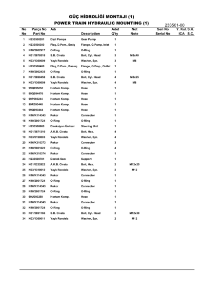 Hidromek HMK 200W-2 Hydraulic Excavator Parts Catalog - Image 6