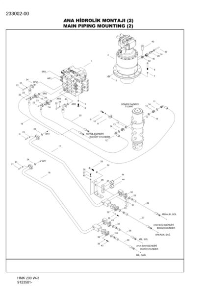 Hidromek HMK 200W-3 Hydraulic Excavator Parts Catalog - Image 10