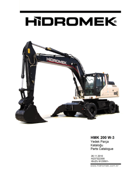 Hidromek HMK 200W-3 Hydraulic Excavator Parts Catalog - Image 2