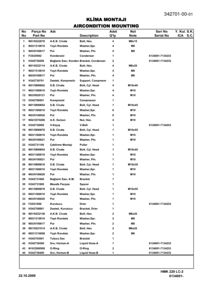 Hidromek HMK 220LC-2 LR Mitsubishi Excavator Parts Catalog - Image 6