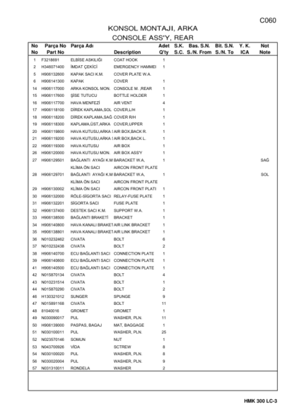 Hidromek HMK 300LC-3 Isuzu Engine Excavator Parts Catalog - Image 14