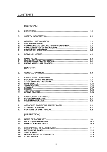 Hidromek HMK 300LC Excavator Operation and Maintenance Manual - Image 4